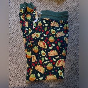 X small little sleepies taco pj pants